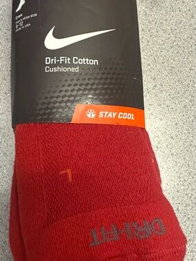 3 Pack Nike Dri-FIT Cotton Cushioned Crew Socks — Red, White and Blue